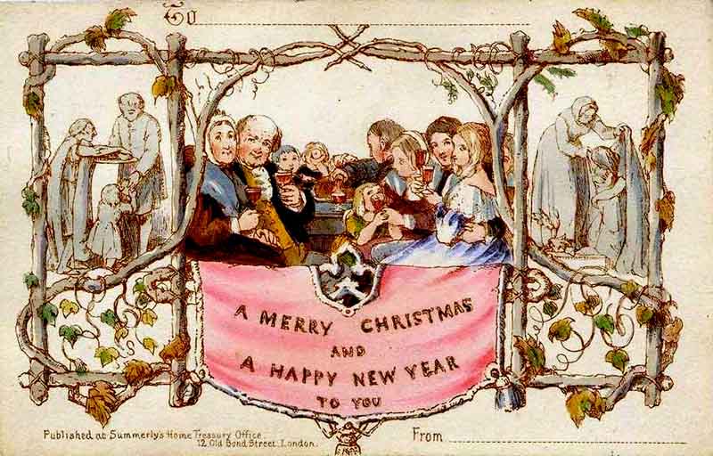 Première carte de noël et de nouvel an