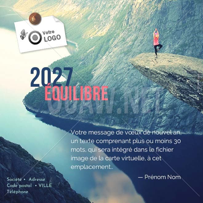 ECVN 58 - Carte de voeux Bien-être Yoga