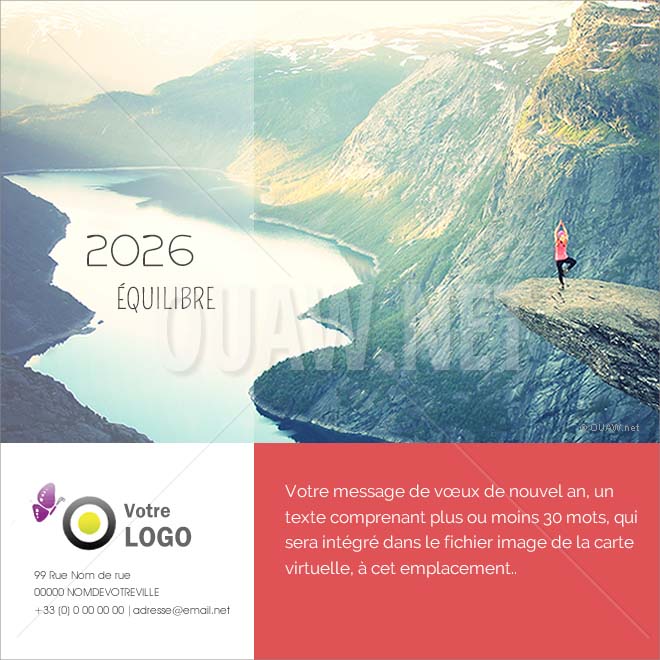 ECVN 58 - Carte de voeux Bien-être Yoga