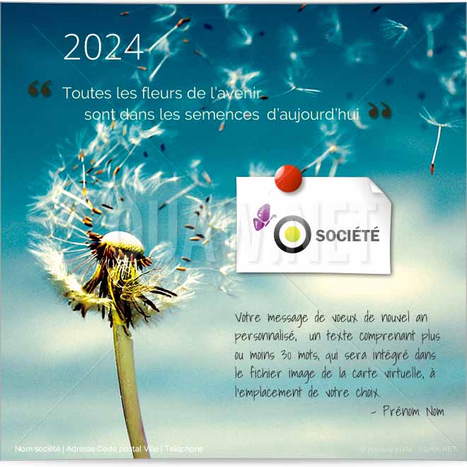 Carte virtuelle entreprise 2024 ECVN 03 Fleurs de l'avenir