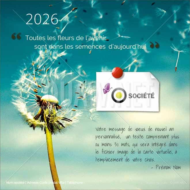 Carte virtuelle entreprise 2026 ECVN 03 Fleurs de l'avenir
