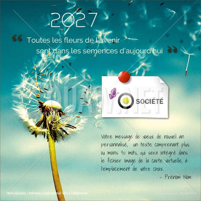 Carte virtuelle entreprise 2027 ECVN 03 Fleurs de l'avenir