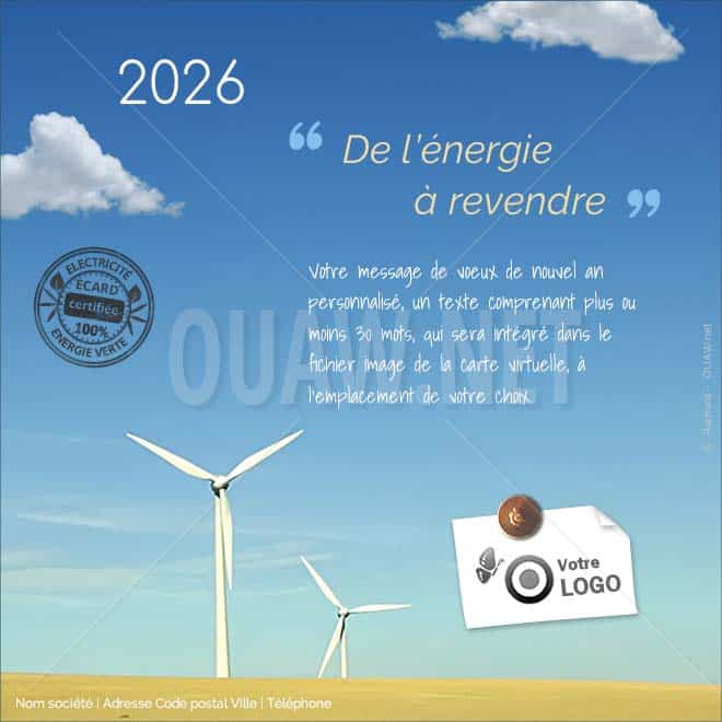 ECVN 17 - Carte de voeux Energie à revendre