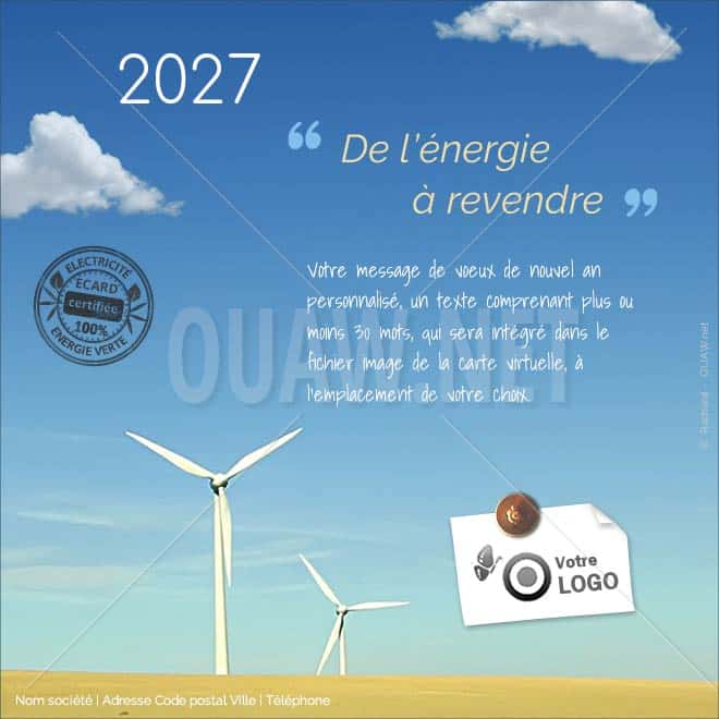 ECVN 17 - Carte de voeux Energie à revendre