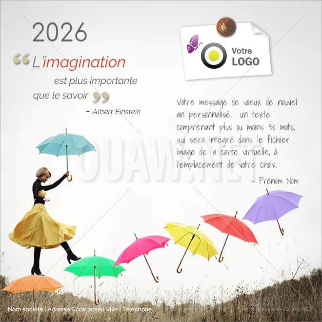 ECVN 33 - Ecard voeux professionnels Imagination au pouvoir