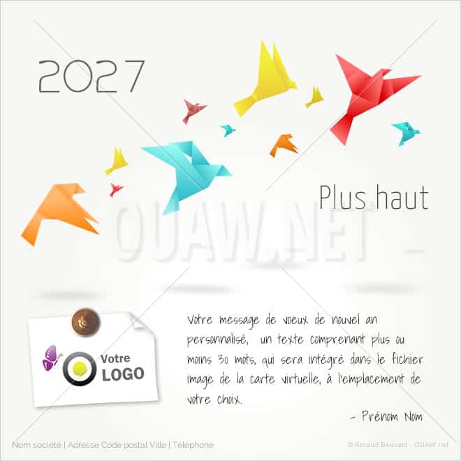 ECVN 62 - Carte voeux digitale entreprise, Plus haut