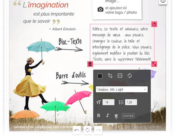 Aide personnalisation Ajout texte