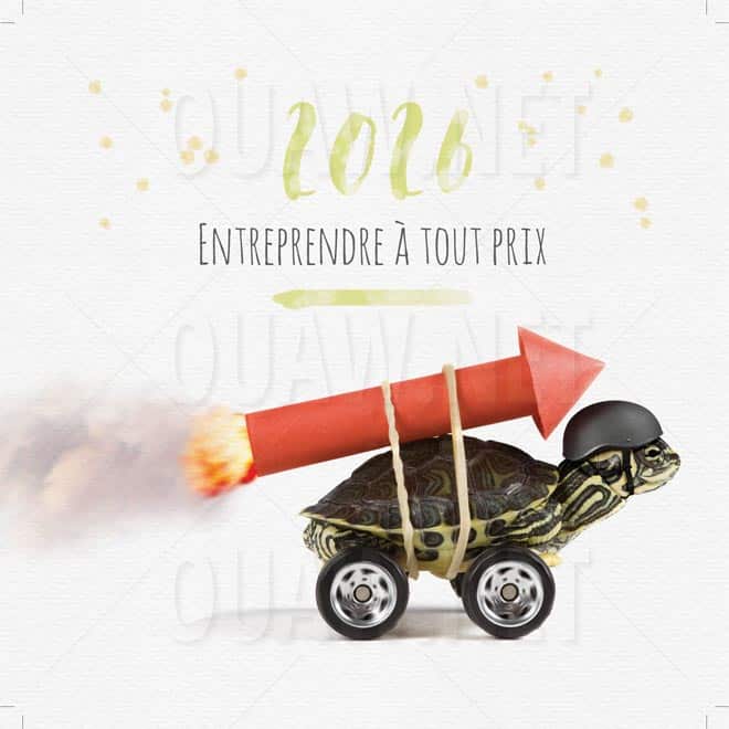 Carte de voeux Papier Entreprise, Entreprendre à tout prix