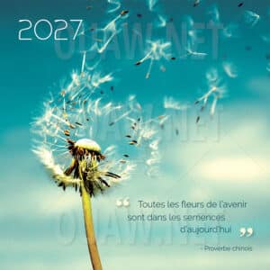 Carte de voeux professionnelle à imprimer, Fleurs de l'avenir