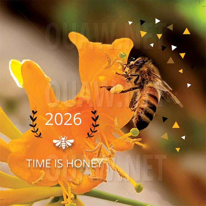 Voeux Entreprise imprimable, Time is Honey