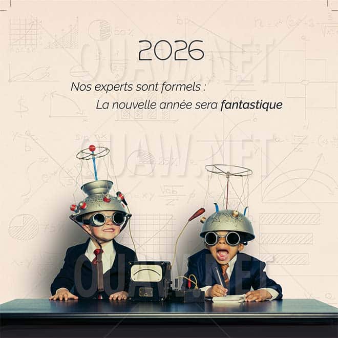 Carte imprimable de voeux professionnels, Année Fantastique