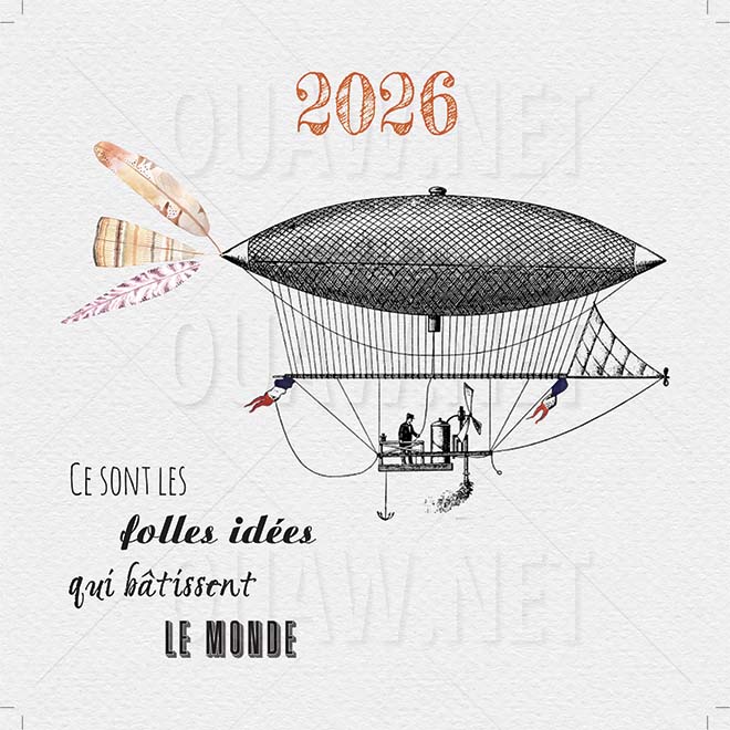 Voeux carte Entreprise à imprimer, Folles idées
