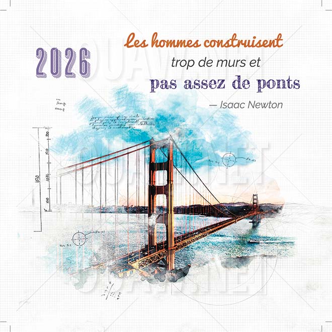 Carte de voeux à imprimer pour professionnels, Jeter des ponts