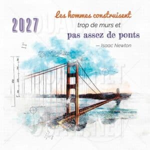 Carte de voeux à imprimer pour professionnels, Jeter des ponts