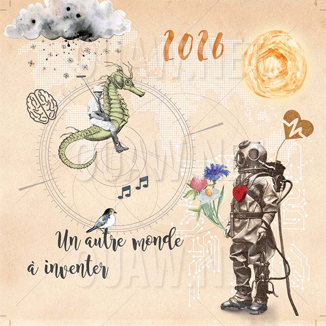 Carte Voeux Papier pour entreprise, Inventer un autre monde