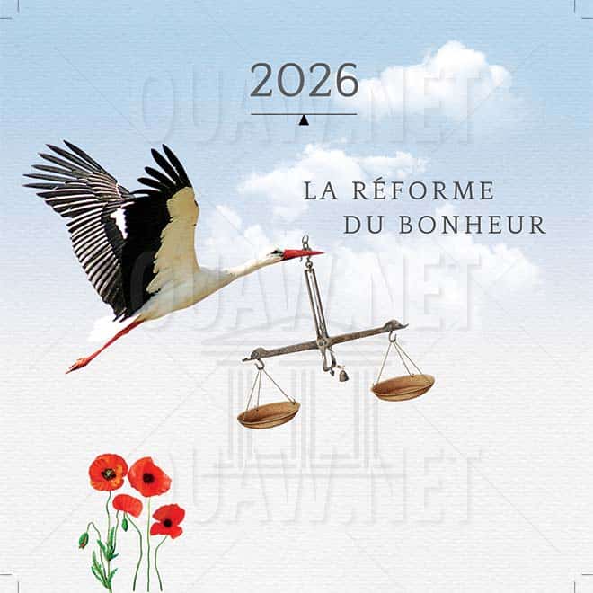 Carte de voeux papier Avocat, Réforme du bonheur