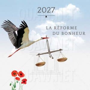 Carte de voeux papier Avocat, Réforme du bonheur