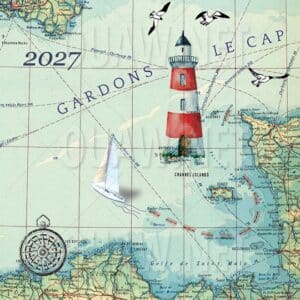 Voeux Entreprise à imprimer, Gardons le cap