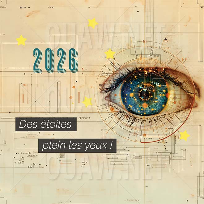 Carte Voeux entreprise, Etoiles plein les yeux