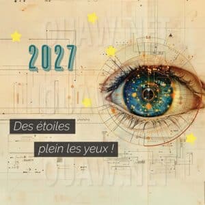 Carte Voeux entreprise, Etoiles plein les yeux
