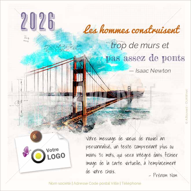 ECVN 101 - Carte virtuelle professionnelle Voeux Architecte