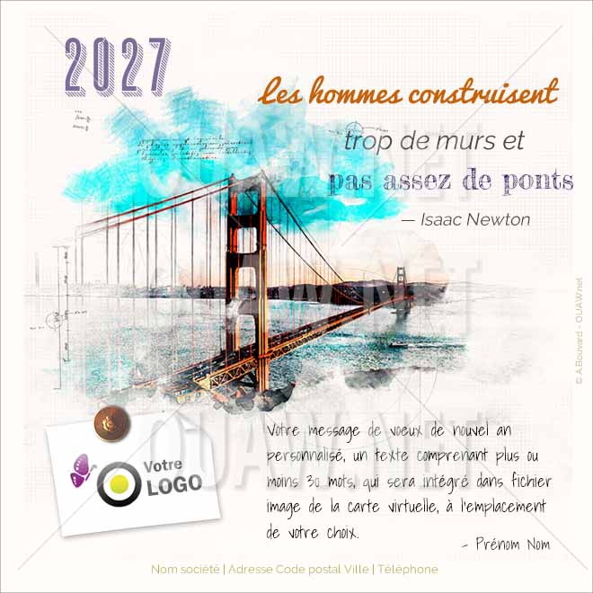ECVN 101 - Carte virtuelle professionnelle Voeux Architecte