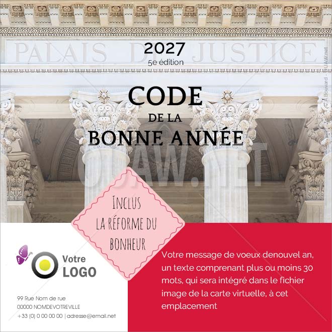ECVN 103 - Ecard carte de voeux avocat, Code bonne année