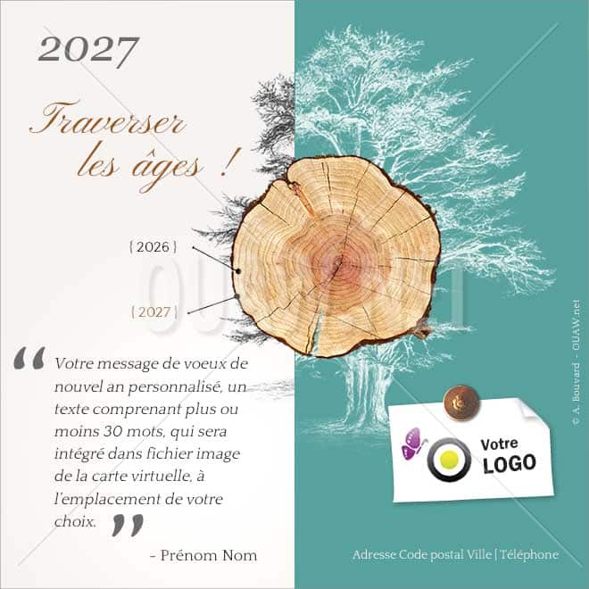 ECVN 116 - Ecard voeux entreprise, Traverser les âges