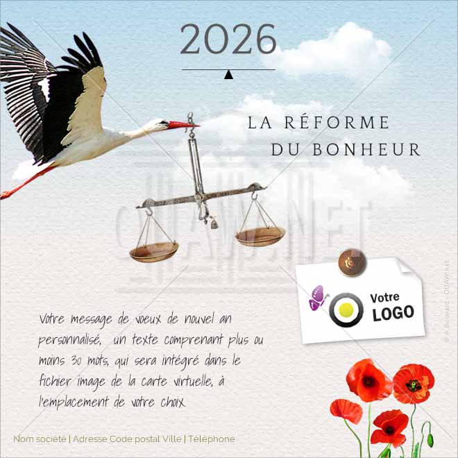 ECVN 135 - Ecard voeux Avocat, Réforme Bonheur