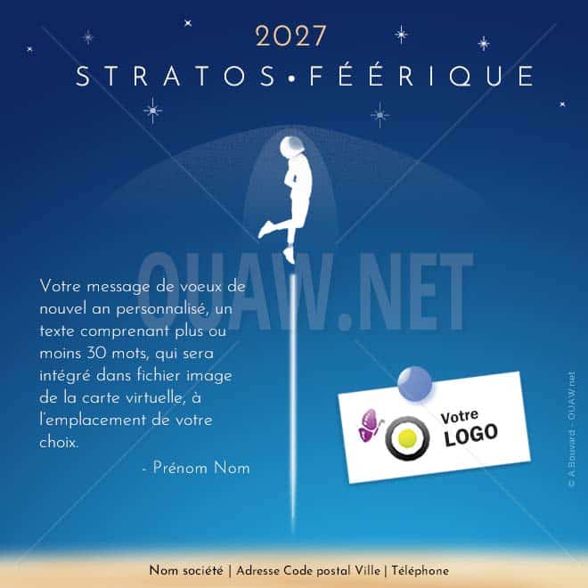 ECVN 137 - Carte voeux Entreprise 2027 Stratos.féérique