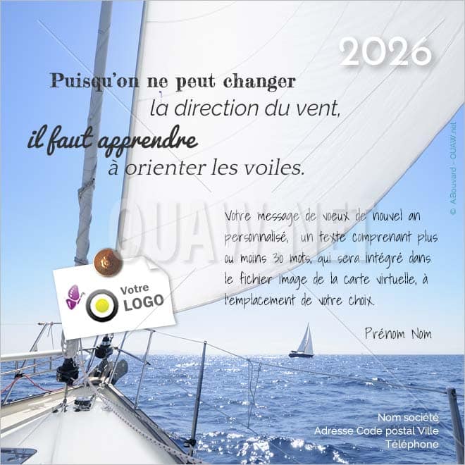 ECVN 144 - Ecard entreprise Orienter les voiles