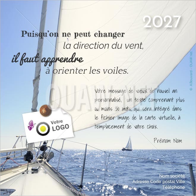 ECVN 144 - Ecard entreprise Orienter les voiles