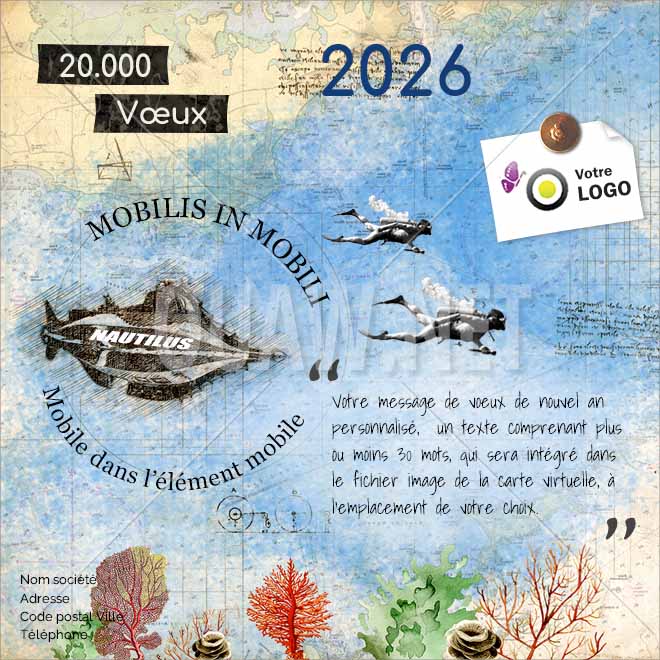 ECVN 153 - Carte digitale Voeux entreprise - 20000 Voeux