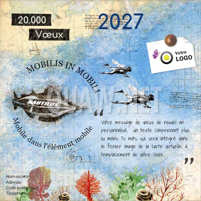 ECVN 153 - Carte digitale Voeux entreprise - 20000 Voeux