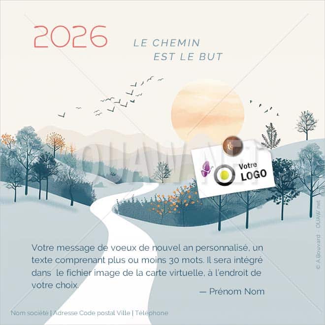 ECVN 160 - Carte voeux professionnels, Le chemin est le but