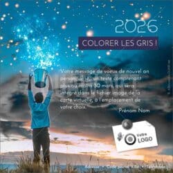 ECVN 170 - Carte de voeux numérique entreprise, colorer les gris