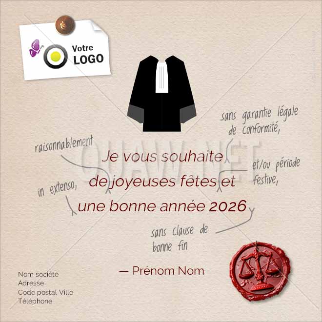 ECVN 172 - carte voeux numérique avocat