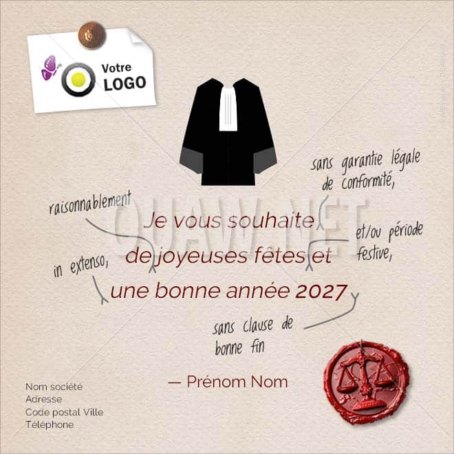 ECVN 172 - carte voeux numérique avocat