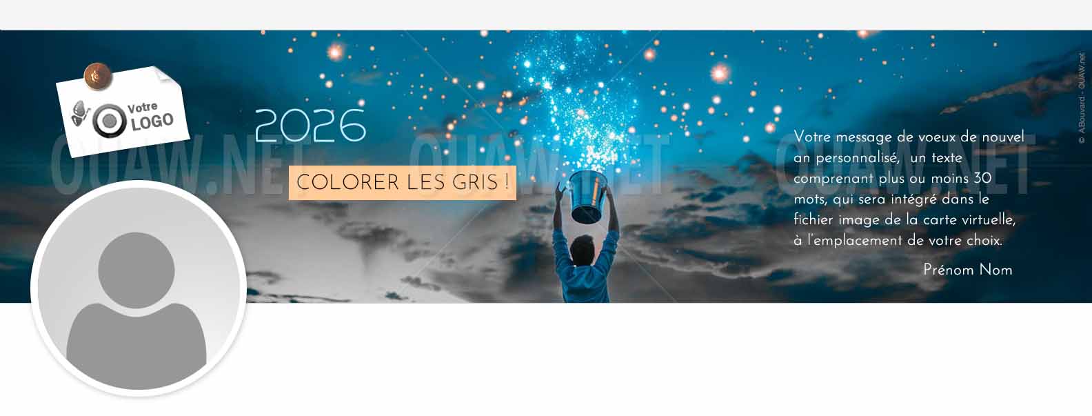 EBIN 170 - Bannière Linkedin Voeux Colorer les gris