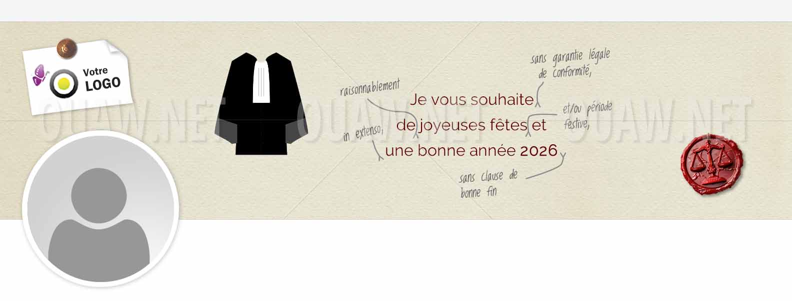 EBIN 172 - Bannière Linkedin, Voeux Avocat