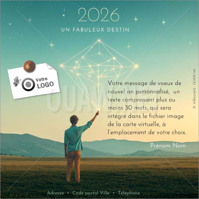 Carte de voeux entreprise Un fabuleux destin