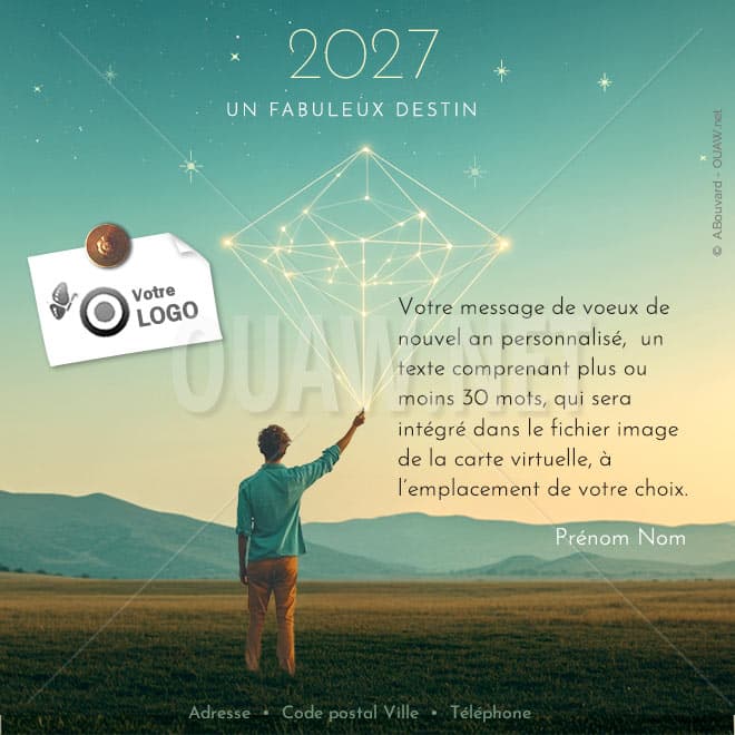 ECVN 174 - Carte de voeux entreprise Un fabuleux destin