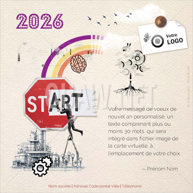 2026 : Start - Carte de voeux virtuelle Entreprise