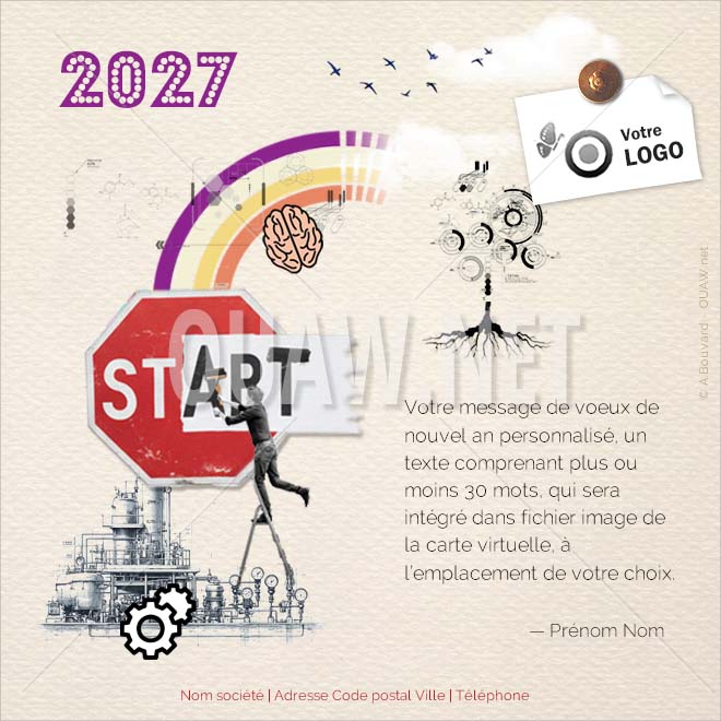 2027 : Start - Carte de voeux virtuelle Entreprise
