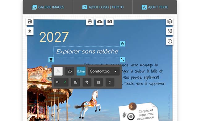 Outil de personnalisation de carte de voeux